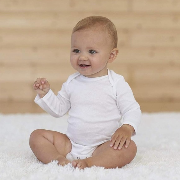 Gerber White Long Sleeve Onesie - Picture 7 of 11